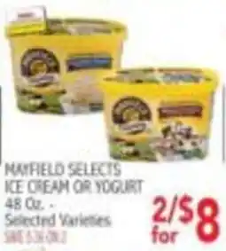 Ingles Markets Mayfield Selects ice cream or yogurt offer