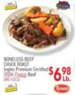 Ingles Markets Tyson boneless beef chuck roast offer