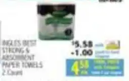 Ingles Markets Angies Best Strong & Absorbent Paper Towels offer