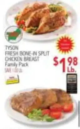Ingles Markets Tyson fresh bone-in split chicken breast offer