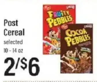 Post cereal selected