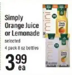 Lowes Foods Simply Orange Juice or Lemonade offer