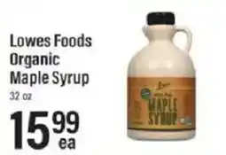 Lowes Foods Lowes Foods Organic Maple Syrup offer