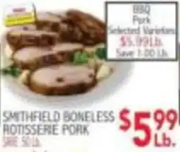 Ingles Markets Smithfield boneless rotisserie pork offer