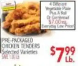 Ingles Markets Pre-packaged chicken tenders offer