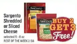 Lowes Foods Sargento shredded or sliced cheese offer