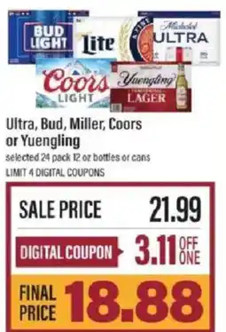Lowes Foods Ultra, Bud, Miller, Coors or Yuengling offer