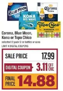 Lowes Foods Corona, Blue Moon, Kona or Topo Chico offer