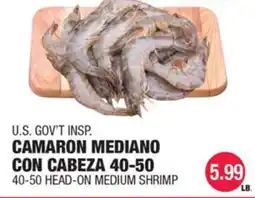Carnicerias Jimenez Camaron Mediano Con Cabeza 40-50 offer