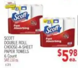 Ingles Markets Scott double roll choose-a-sheet paper towels offer