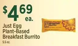 Yoke's Fresh Market Just Egg plant-based breakfast burrito offer