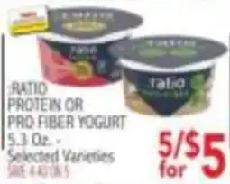 Ingles Markets Ratio protein or pro fiber yogurt offer