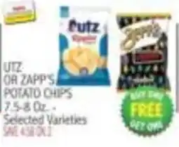 Ingles Markets Utz or Zapp's potato chips offer