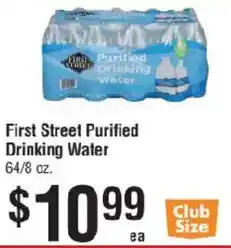 Smart & Final First Street Purified Drinking Water offer