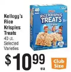 Smart & Final Kellogg's Rice Krispies Treats offer