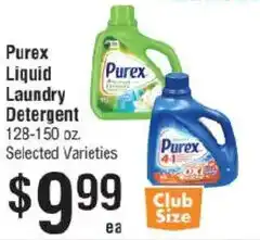 Smart & Final Purex liquid laundry detergent offer