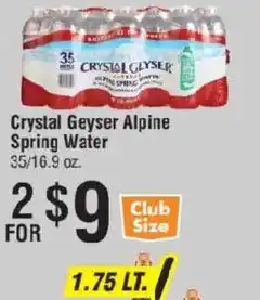 Smart & Final Crystal Geyser Alpine Spring Water offer