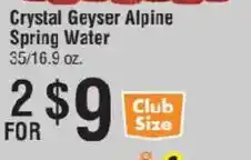 Smart & Final Crystal Geyser Alpine Spring Water offer