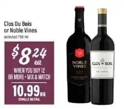 Lowes Foods Clos Du Bois or Noble Vines offer