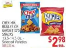 Ingles Markets Chex Mix, Bugles or Gardeetto's Snacks offer