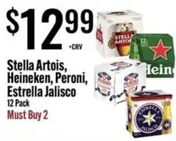 Jons International Stella Artois, Heineken, Peroni, Estrella Jalisco offer