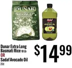 Jons International Dunar extra long basmati rice or sadaf avocado oil offer