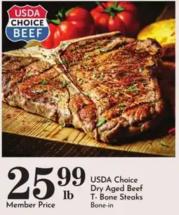 Pavilions Usda Choice Dry Aged Beef T- Bone Steaks Bone-in offer