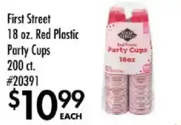 Smart & Final First Street red plastic party cups offer