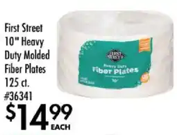 Smart & Final First Street 10"heavy duty molded fiber plates offer