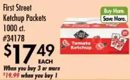 Smart & Final First Street ketchup packets offer