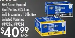 Smart & Final First Street ground beef patties offer