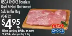 Smart & Final Usda choice boneless beef brisket untrimmed offer