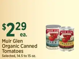 Yoke's Fresh Market Muir Glen Organic Canned Tomatoes offer