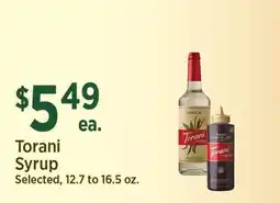 Yoke's Fresh Market Torani Syrup offer