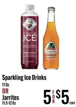 Jons International Sparkling Ice Drinks or Jarritos offer