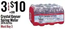 Jons International Crystal Geyser spring water offer