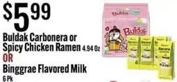 Jons International Buldak Carbononera or Spicy Chicken Ramen offer