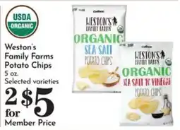 Pavilions Weston's Family Farms Potato Chips offer