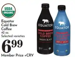 Pavilions Equator cold brew coffee offer