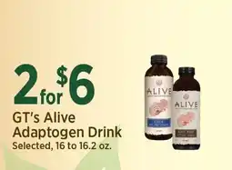 Yoke's Fresh Market Gt's Alive Adaptogen Drink offer