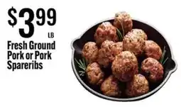 Jons International Fresh Ground Pork or Pork Spareribs offer