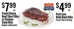 Jons International Fresh Choice Beef Short Ribs or Flanken Style Ribs offer