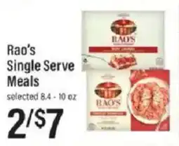 Lowes Foods Rao's Single Serve Meals offer