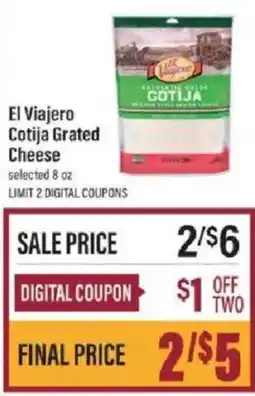 Lowes Foods El Viajero Cotija Grated Cheese offer