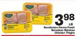 Harp's Market Sanderson Farms Fresh Boneless Skinless Chicken Thighs offer