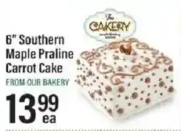 Lowes Foods The Cakery 6" Southern Maple Praline Carrot Cake offer