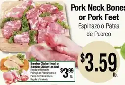 Big Saver Foods Pork Neck Bones or Pork Feet offer