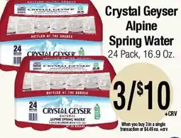 Big Saver Foods Crystal Geyser Alpine Spring Water offer