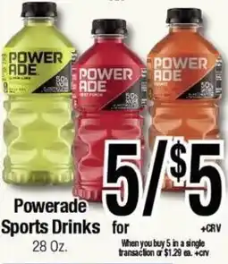 Big Saver Foods Powerade Sports Drinks offer