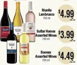 Big Saver Foods Riunite Lambrusco offer